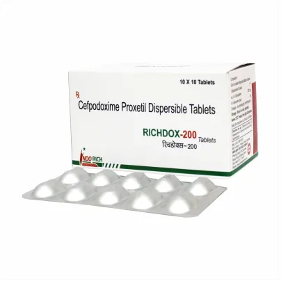 Cefpodoxime 200 MG. (Alu Alu) Dispersible (RICHDOX-200)
